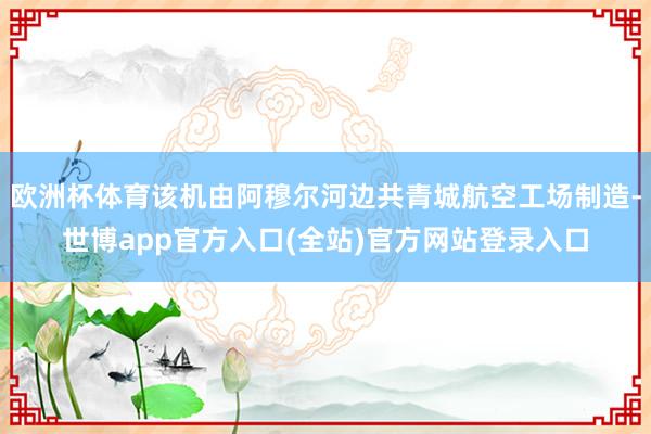 欧洲杯体育该机由阿穆尔河边共青城航空工场制造-世博app官方入口(全站)官方网站登录入口