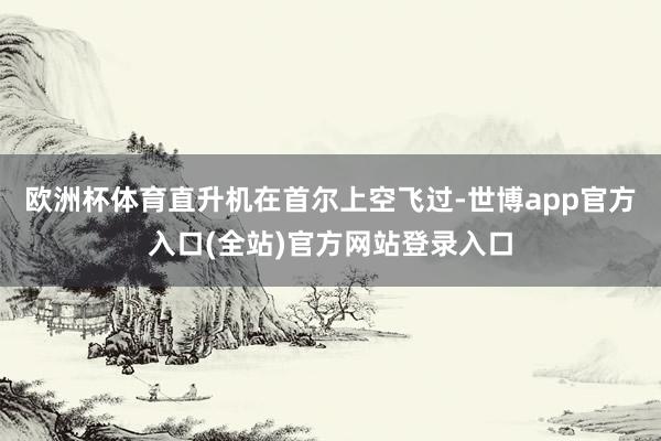 欧洲杯体育直升机在首尔上空飞过-世博app官方入口(全站)官方网站登录入口