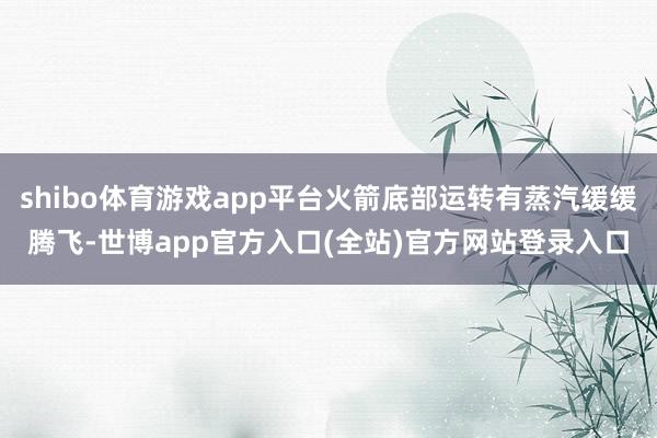 shibo体育游戏app平台火箭底部运转有蒸汽缓缓腾飞-世博app官方入口(全站)官方网站登录入口