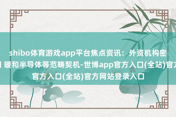 shibo体育游戏app平台焦点资讯:外资机构密集调研A股公司 暖和半导体等范畴契机-世博app官方入口(全站)官方网站登录入口