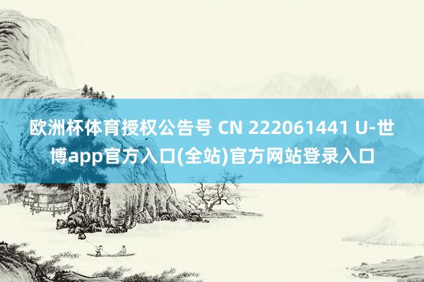欧洲杯体育授权公告号 CN 222061441 U-世博app官方入口(全站)官方网站登录入口